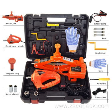 scissor for cars jack and electric wrench set